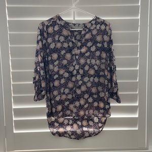 Purple flower blouse